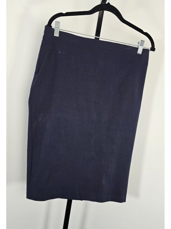 Sag Harbor Navy Blue Pull On Stretch Skirt - SZ Medium - Picture 1 of 6